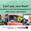 Work and Development Orders - Can't pay your fines? (WDO postcard)