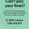 Work and Development Orders - Can't pay your fines? (WDO Walletcard)